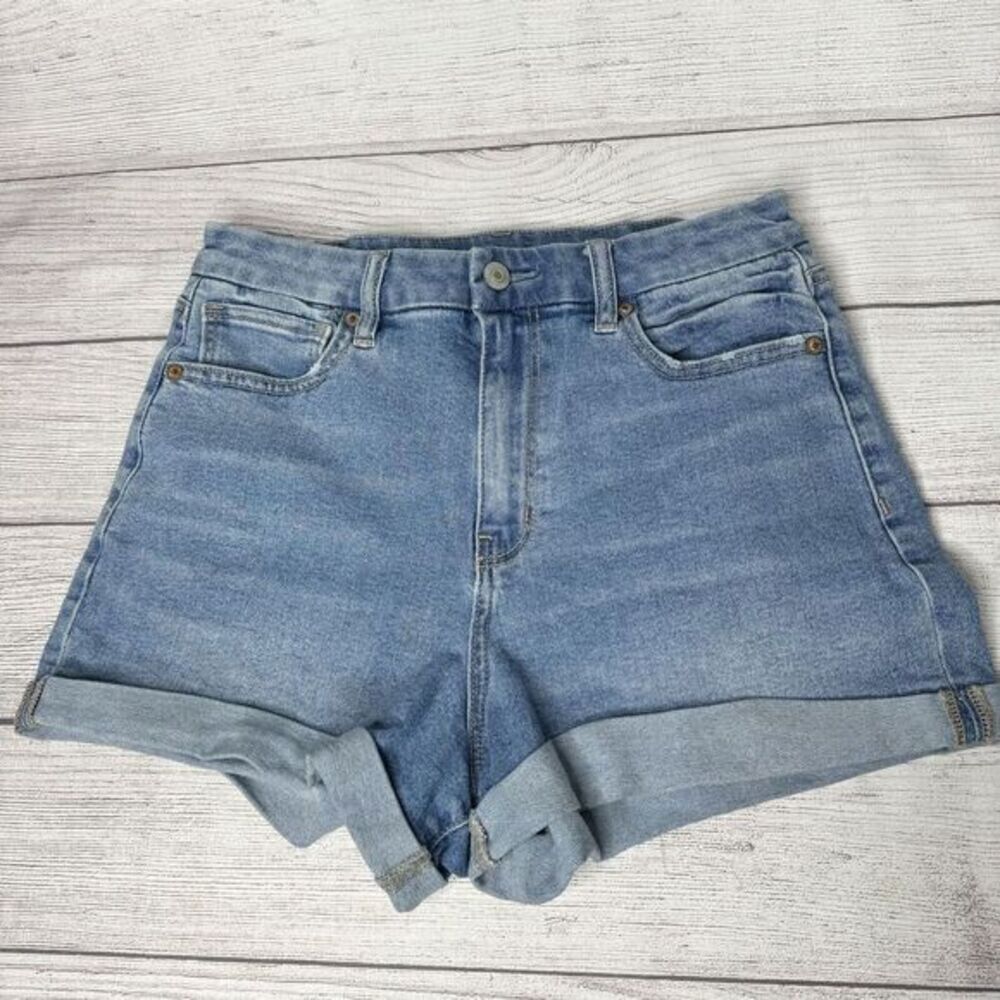American Eagle Outfitters Curvy Mom Short Cotton Blend Blue women's‎ size 6